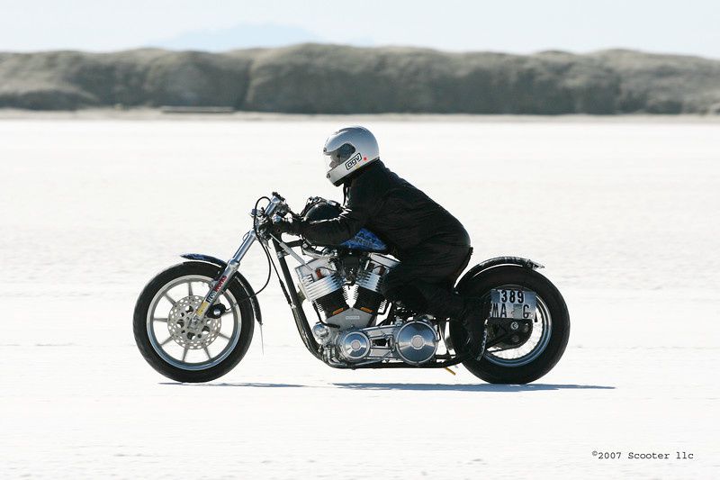2007 BUB International Motorcycle Land Speed Trials on the Bonneville Salt Flats-Bikes on the Salt