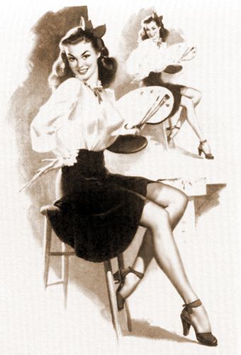 Miss Sylvania - 1949 - elvgren pin-up 0340 Miss Sylvania 1949