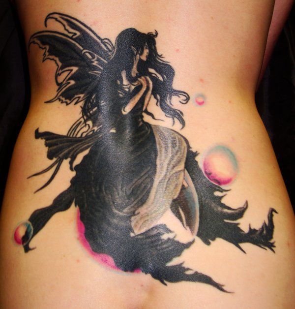 tattoos 0213 Fairy backpeice 2 W I P by inkjunky5