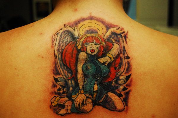 tattoos 0225 Angel Cover up by WikkedOne