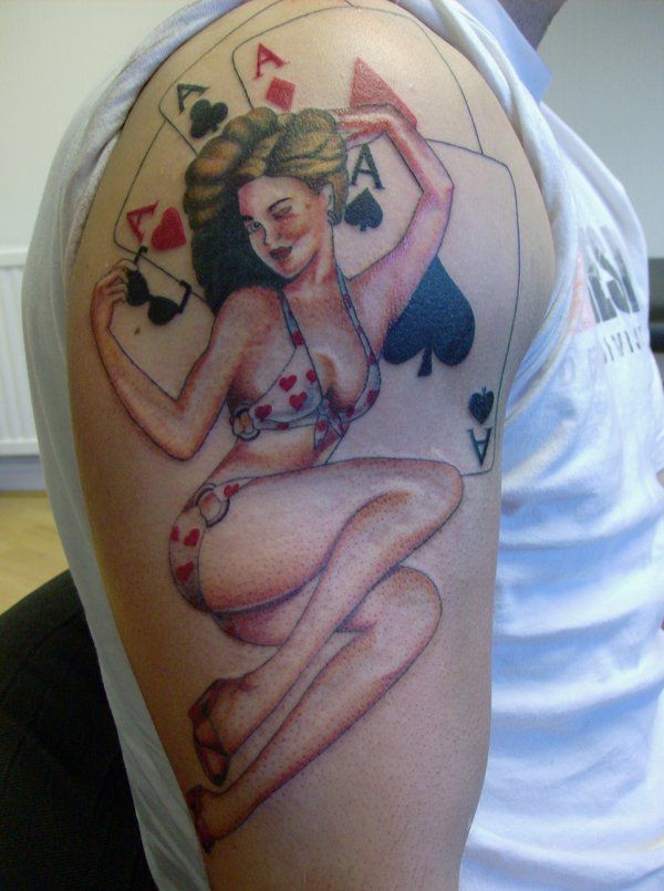 tattoos 0259 pin up and aces by Tat2Gem