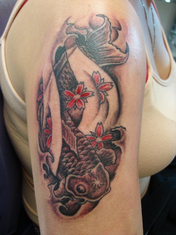 tattoos 0317 Nadines Koi by tattoomary