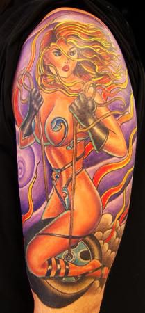 tattoos 0365 Hot Rod Girlie by brandonbond