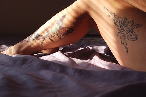 inked babe : nice tattooed leg