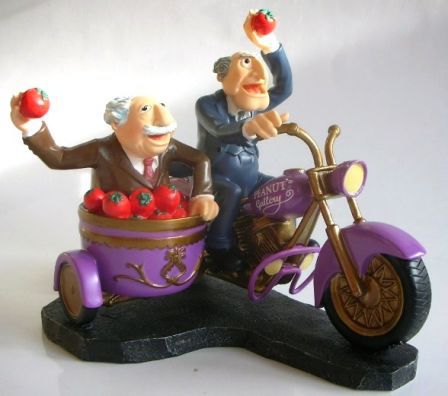 Tomato'ing Statler & Waldorf Muppet Motorcycle Figurine : les vieux raleurs du Muppet Show - toys