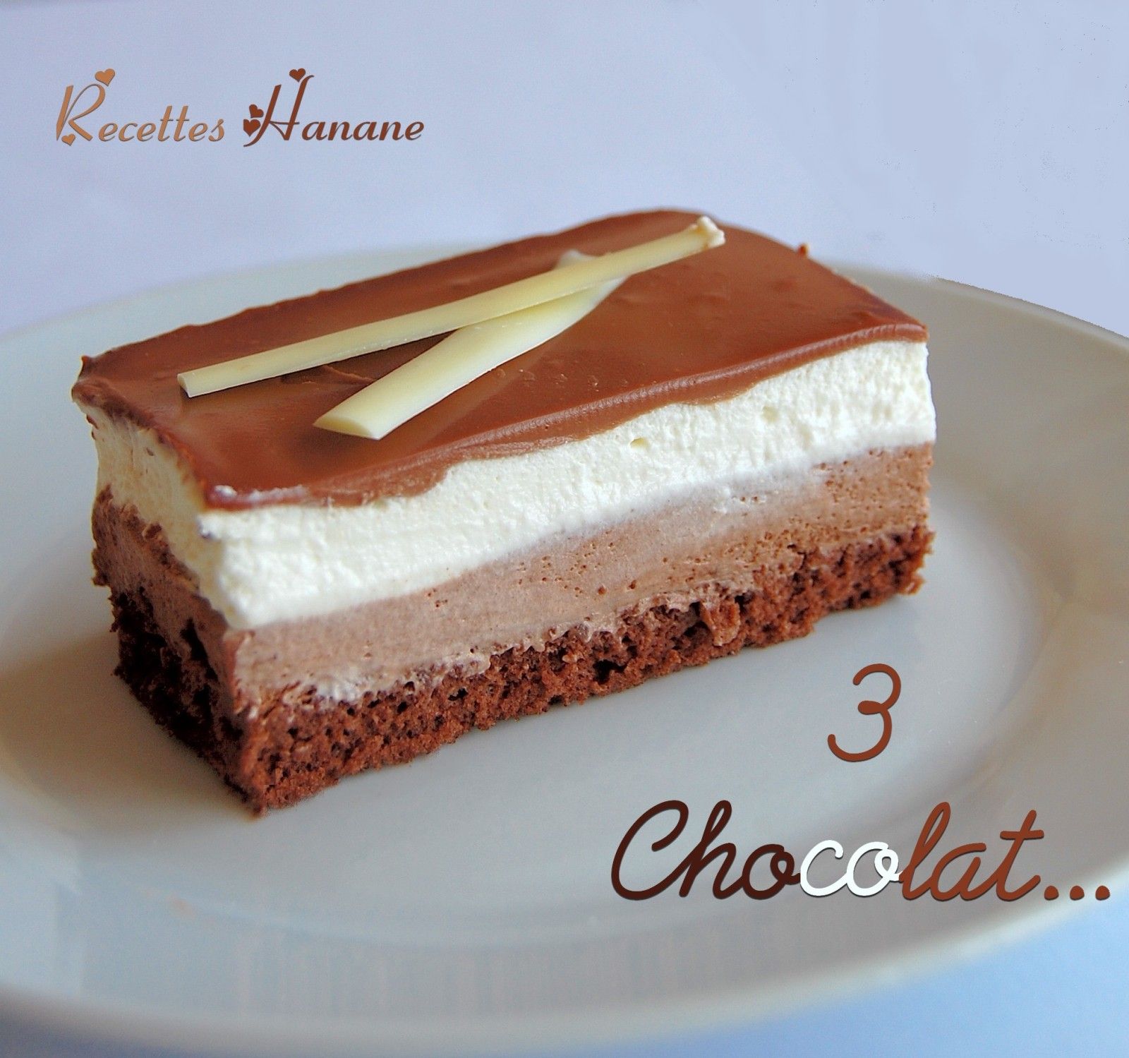 Gâteau 3 chocolats