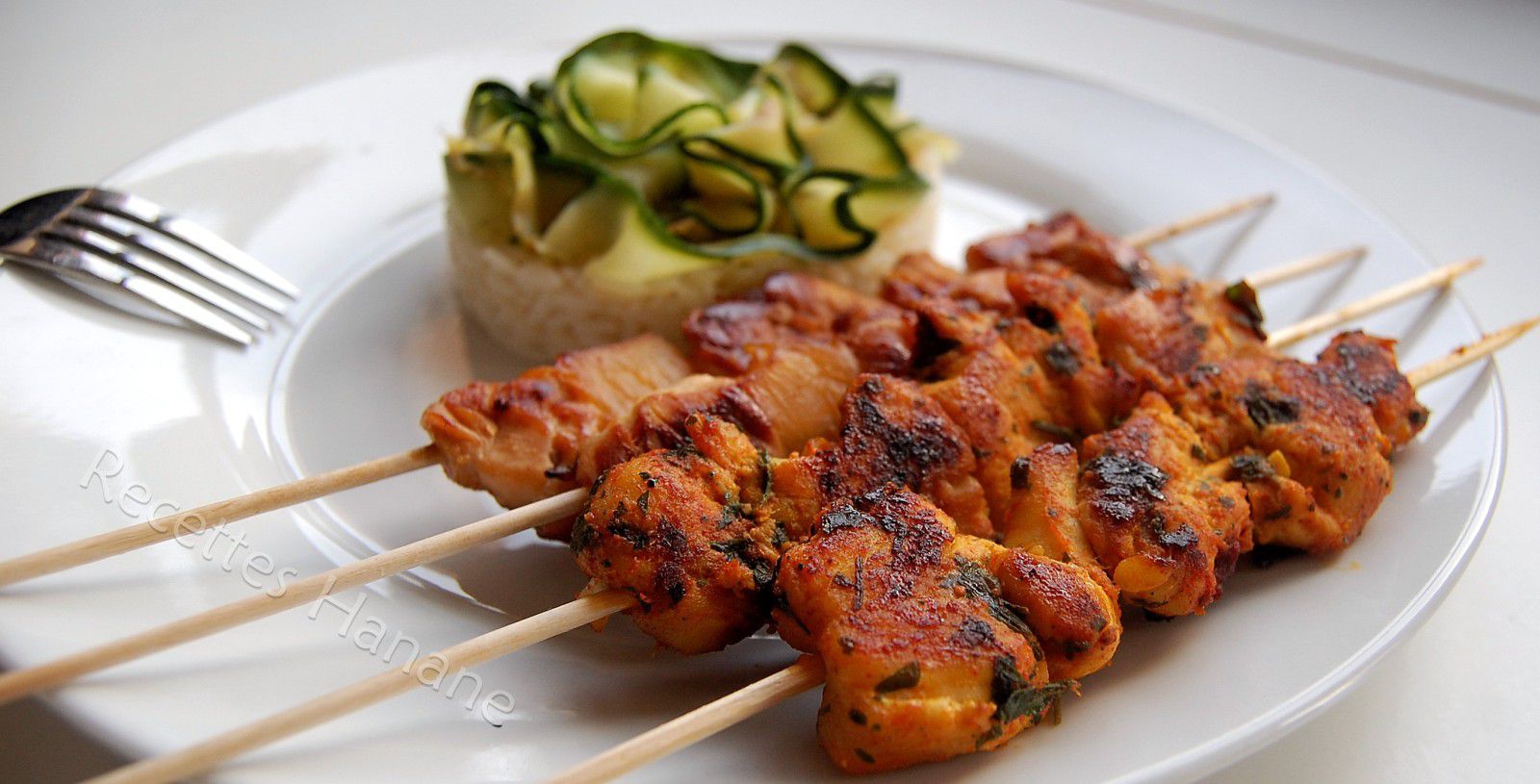 Brochettes de poulet à la plancha