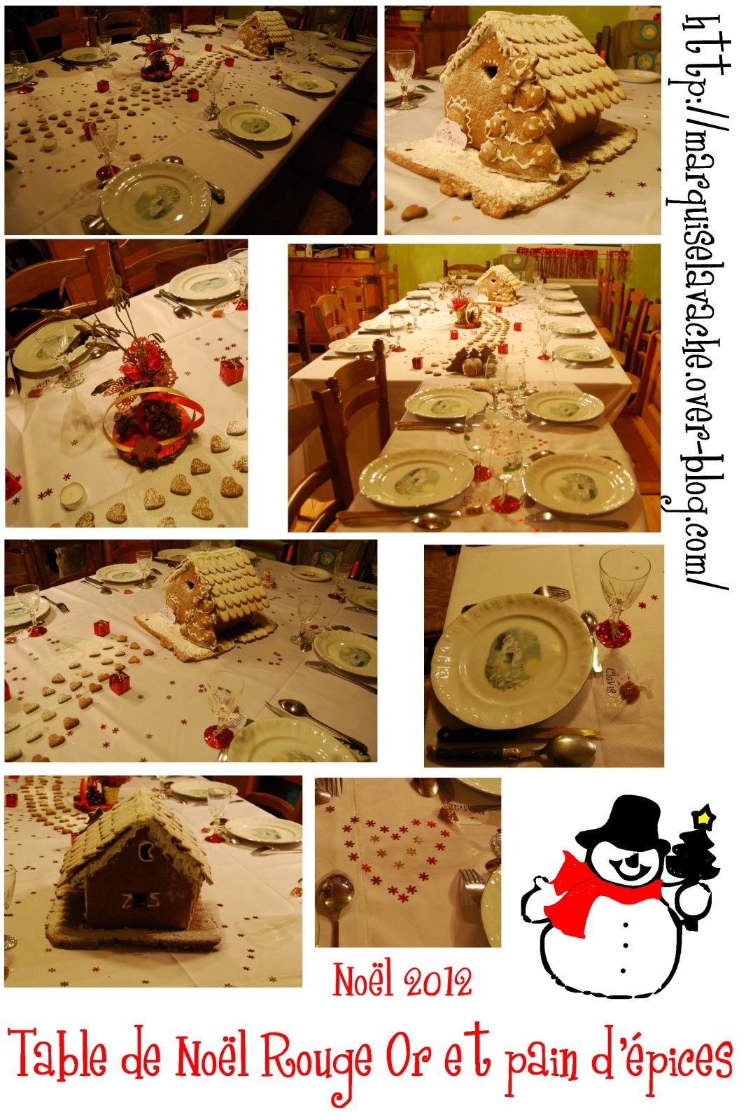 Table de Noël 2012 maison en pain d'épices - Couture à tout prix