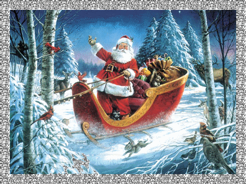 Noël papa et son traineau