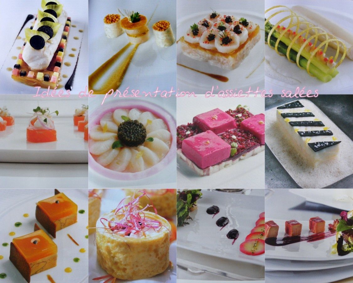 Décors d'assiettes sucrées et salées de grands chefs à toute saveur