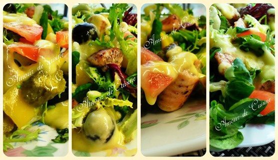 salade au saumon et mangue