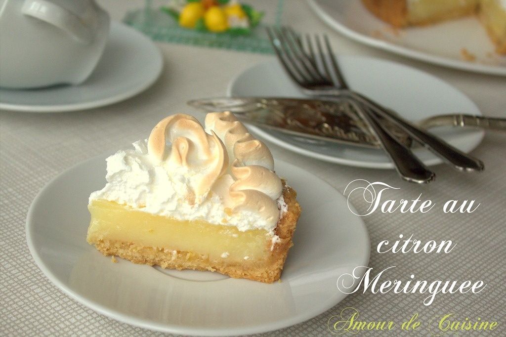 tarte au citron meringuée - blog 1 amour de cuisine algerienne chez