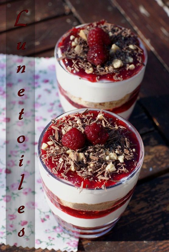 cheesecake facile en verrines, trifles saint valentin