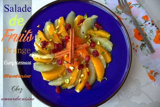 salade d'agrumes, salade de fruits, orange pamplemousse mandarine.CR2