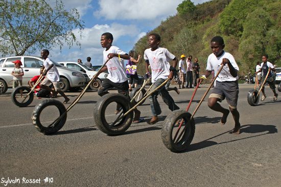 Course de pneus 2010, île de Mayotte