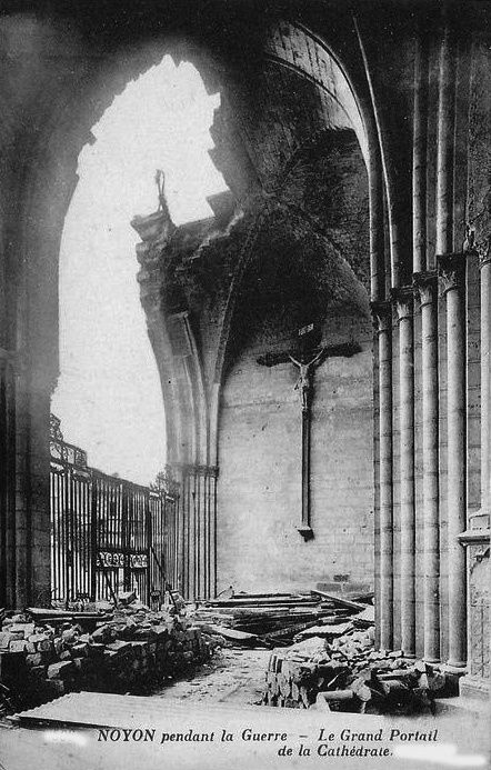 Album - la ville de Noyon (Oise), les destructions des Guerres,  diffèrentes photos