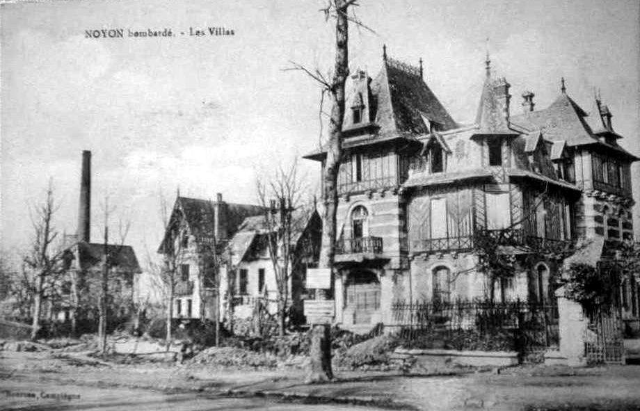 Album - la ville de Noyon (Oise), les destructions des Guerres,  diffèrentes photos