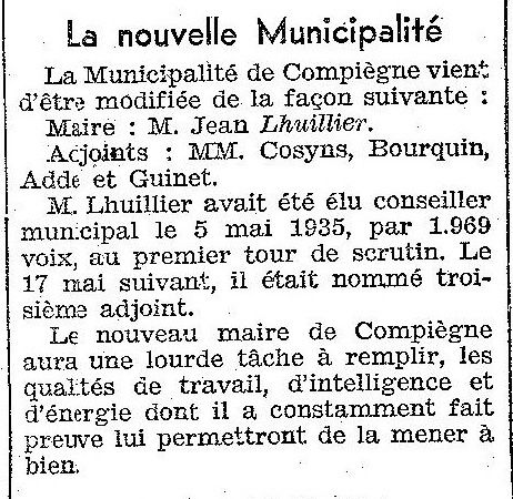 Album - la ville de Compiègne (Oise), au fil des mois, au cours des années 1930 à 1940