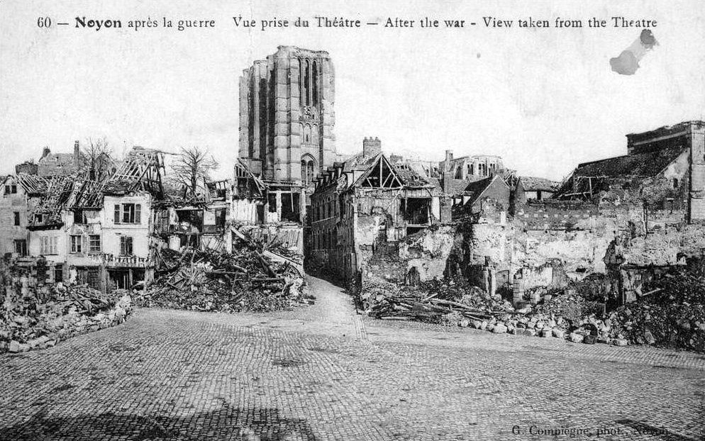 Album - la ville de Noyon (Oise), diverses photos de la guerre