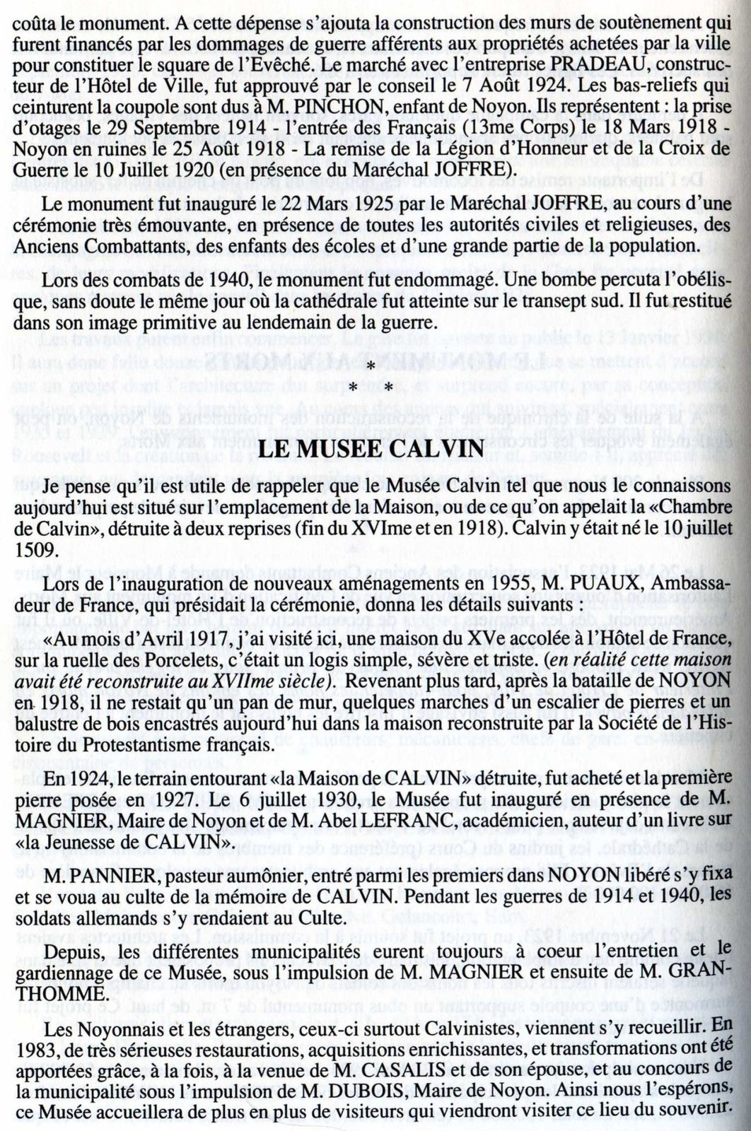 Album - la ville de Noyon (Oise), son Histoire de 1900 à1950 (chapitres 8 9 et 10)