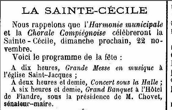 Album - la ville de Noyon (Oise), l'orchestre d'harmonie, sa chronologie, le bureau
