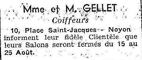 Album - la ville de Noyon (Oise), les commerçants commençant par la lettre G jusqu'a H