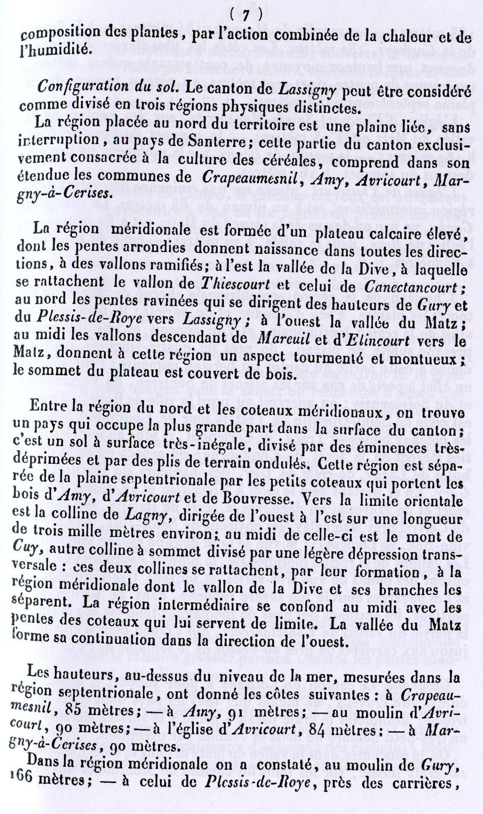Album - le canton de Lassigny (Oise), sa situation vers 1840