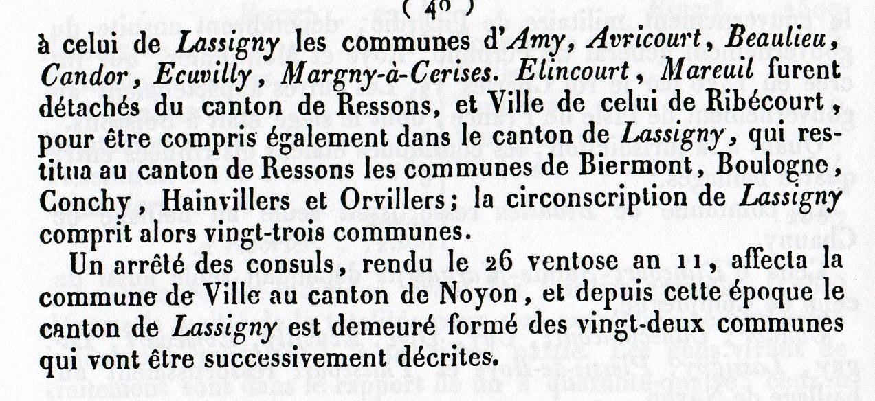 Album - le canton de Lassigny (Oise), sa situation vers 1840