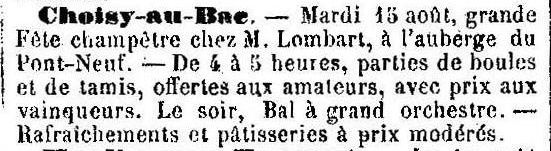 Album - le village de Choisy au Bac (Oise), au fil des mois au cours des années 1800 et 1900