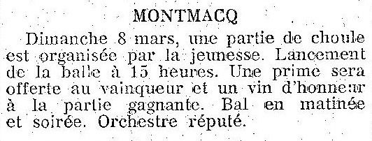 Album - le village de Montmacq (Oise), au fil des mois au cours des années 1800 et 1900