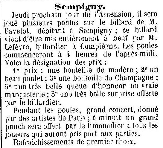Album - le village de Sempigny (Oise), au fil des mois au cours des années 1800 et 1900