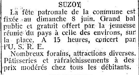 Album - le village de Suzoy (Oise), au fil des mois au cours des années 1800 et 1900