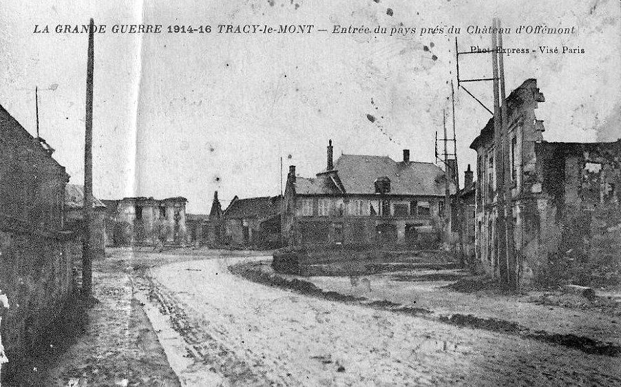 Album - le village de Tracy le Mont (Oise), les destructions de la guerre
