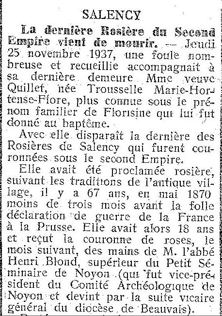 Album - le village de Salency (Oise), au fil des mois au cours des années 1800 et 1900