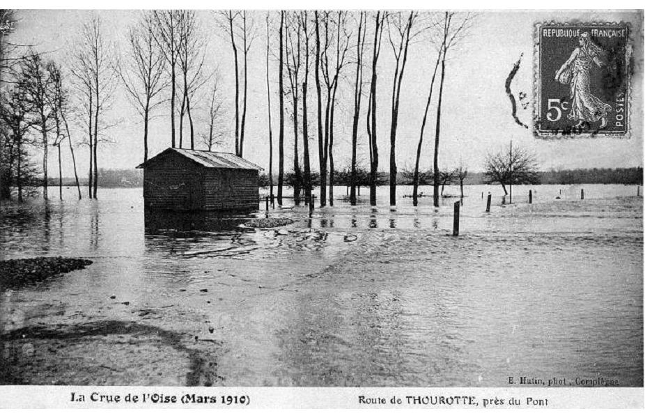 Album - le village de Thourotte (Oise), la poste, la piscine, les inondations, la route nationale