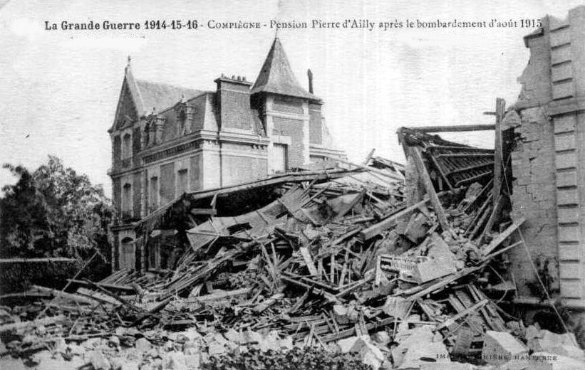 Album - la ville de Compiegne, (Oise), les destructions et diffèrentes photos des guerres