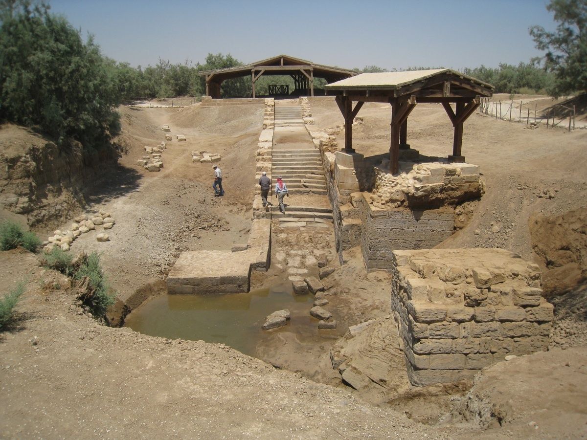 C'est ici que Jean-Baptiste a baptisé Jésus dans le Jourdain, à Béthanie en Jordanie
