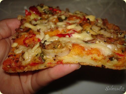 Pizza à base de pâte liquide extra-moelleuse بيتزا سائلة - Saveur Culinaire