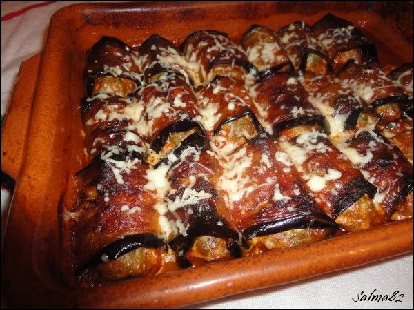 Roulés d\u0027aubergines farcie aux sardines