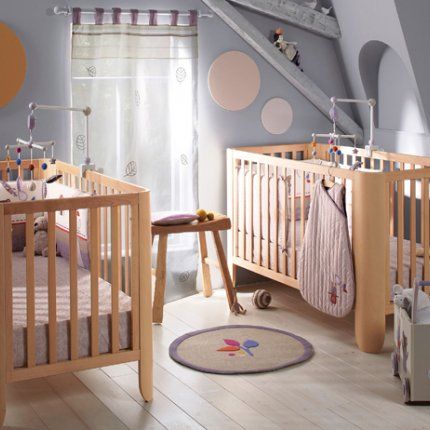 Idée de déco pour chambre d'enfants : thème twins nursery d'une ... Chambre de Nature bébé décor
