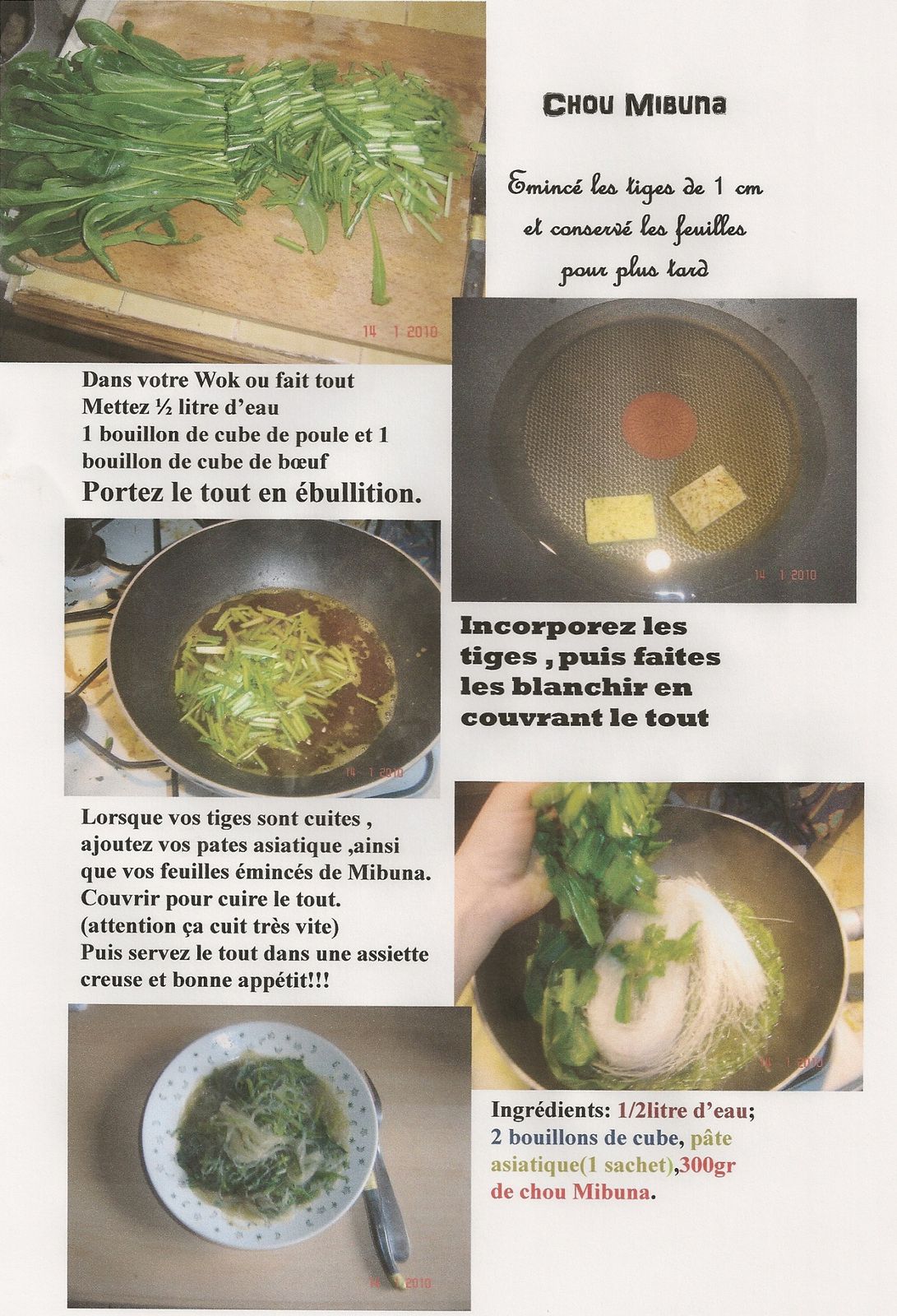 recette du chou Asiatique:Mibuna - Les Paniers de Chanot