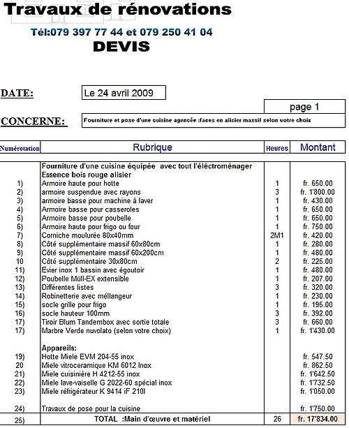 Devis détaillés  Bâtitout le spécialiste des petits travaux