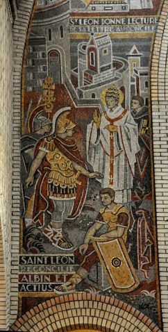 Saint Léon réconcilie Albin et Actius