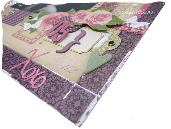 page scrapbooking shabby rose