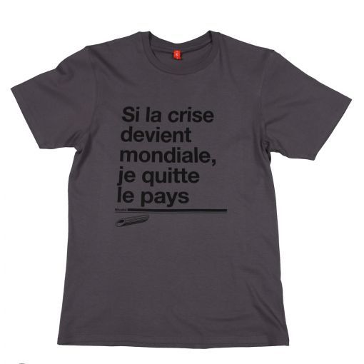 50€ dans les magasins à la pointe de la mode parisienne La crise se vend bien, chez Colette, rue St-Honoré à Paris.