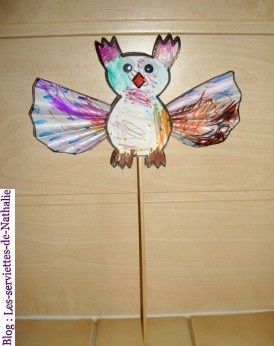 hibou décoratif, activité manuelle automne