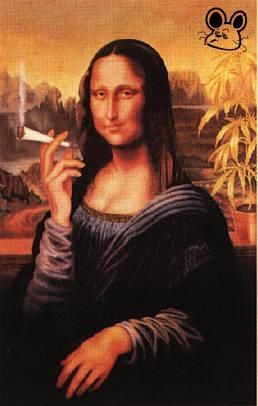 Mona Lisa qui fume un joint