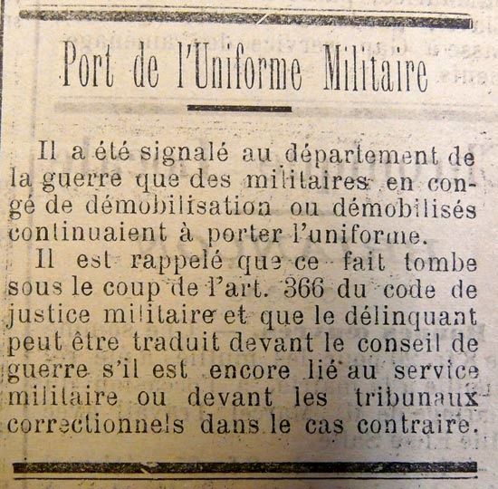 port-uniforme