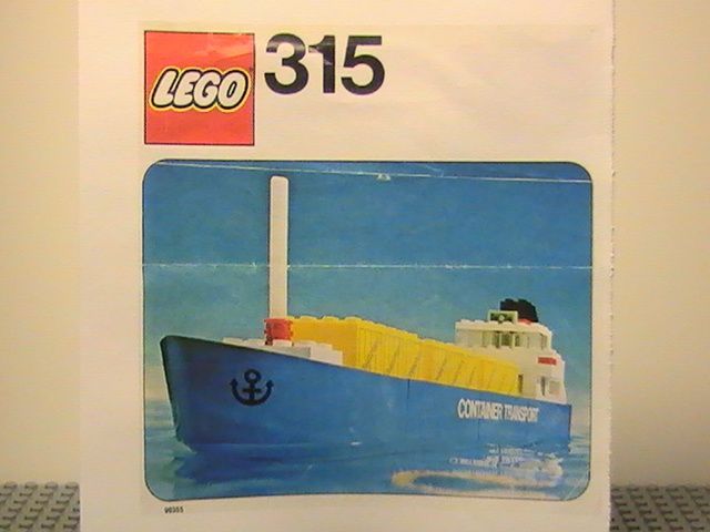 LEGO n° 315 de 1976 - Le bateau porte-conteneurs. - Le blog de  jfamuséetrainHO