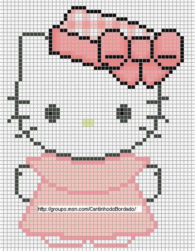 Hello Kitty porte clé - Fils de Lilou - tricot, crochet, dentelle, couture,  broderie, tuto modele gratuit